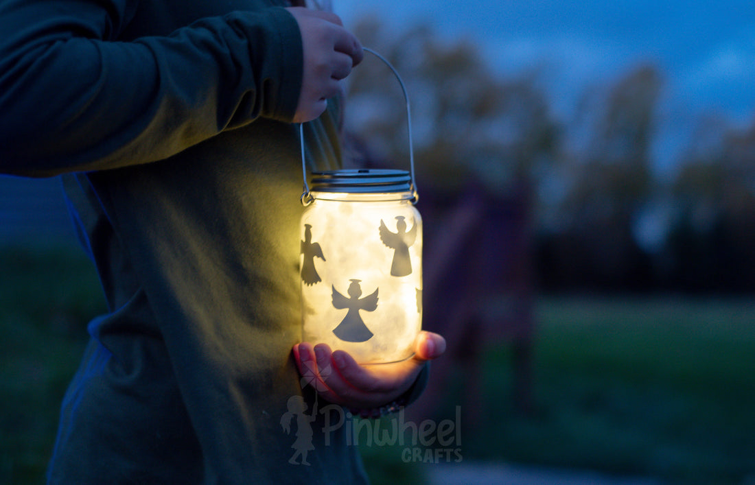 Pinwheel Crafts all-in-one diy craft kit mason jar fairy lanterns diy crafts to make waterless snow globe, ornaments, and fairy night lights