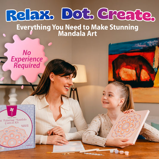 Dot Painting Mandala Canvas Kit