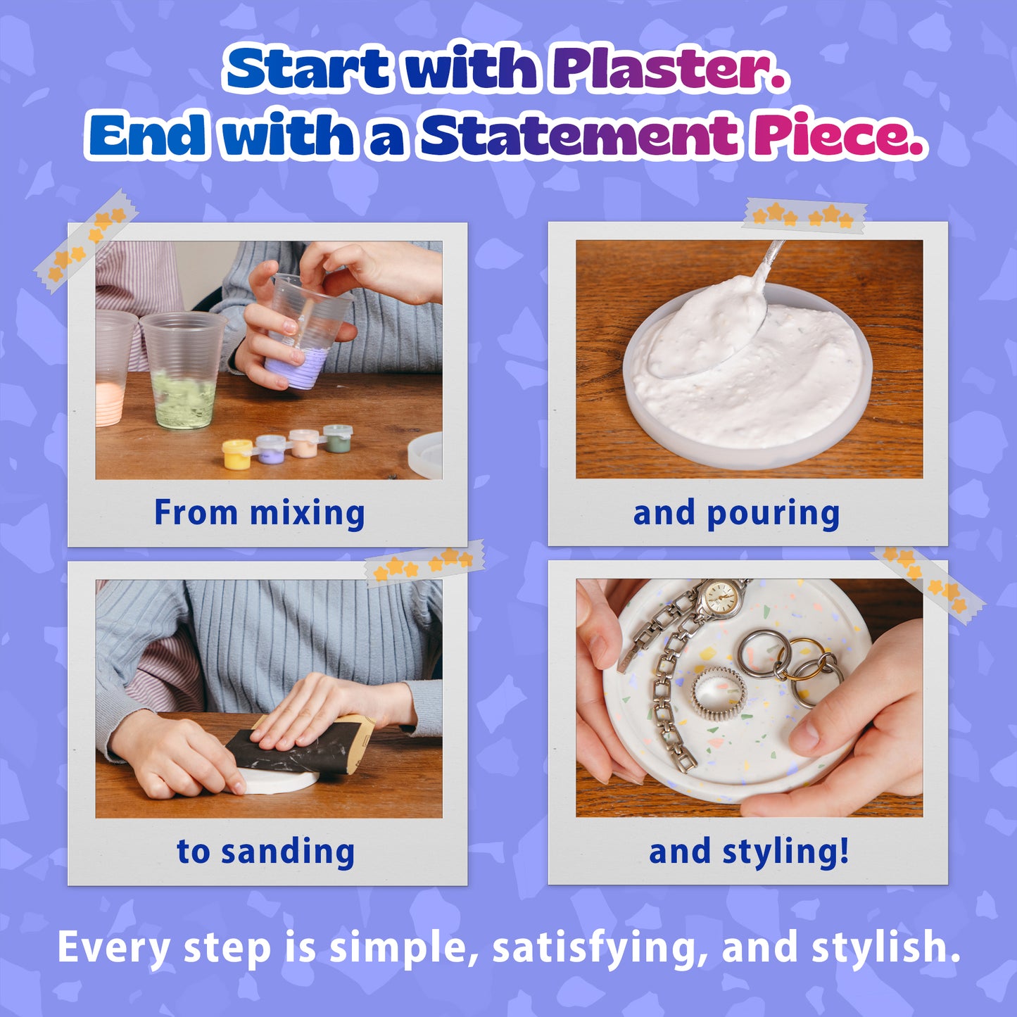 Terrazzo Plaster Trinket Dish Kit