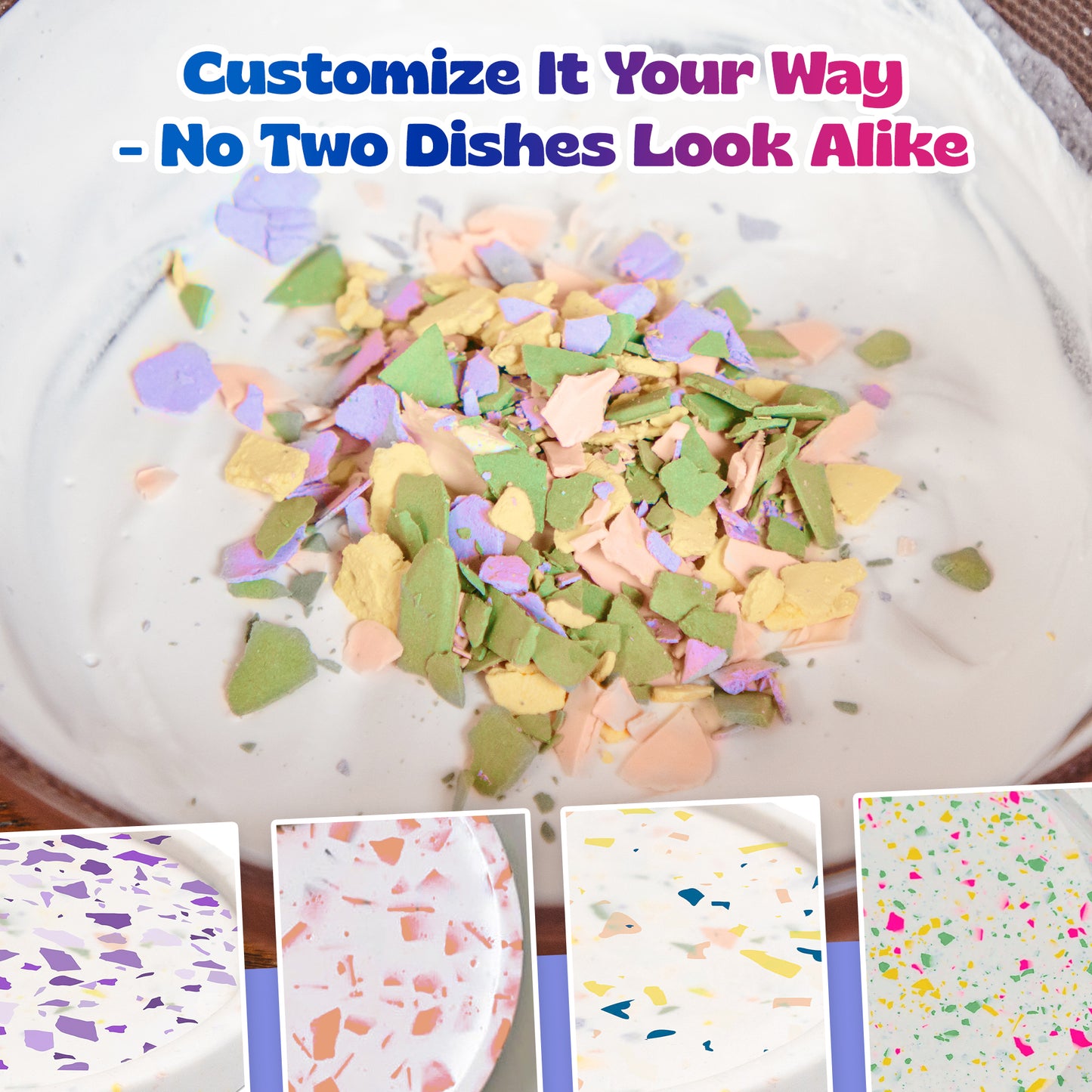 Terrazzo Plaster Trinket Dish Kit