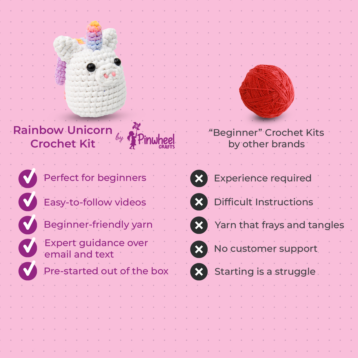 Rainbow Unicorn Crochet Kit