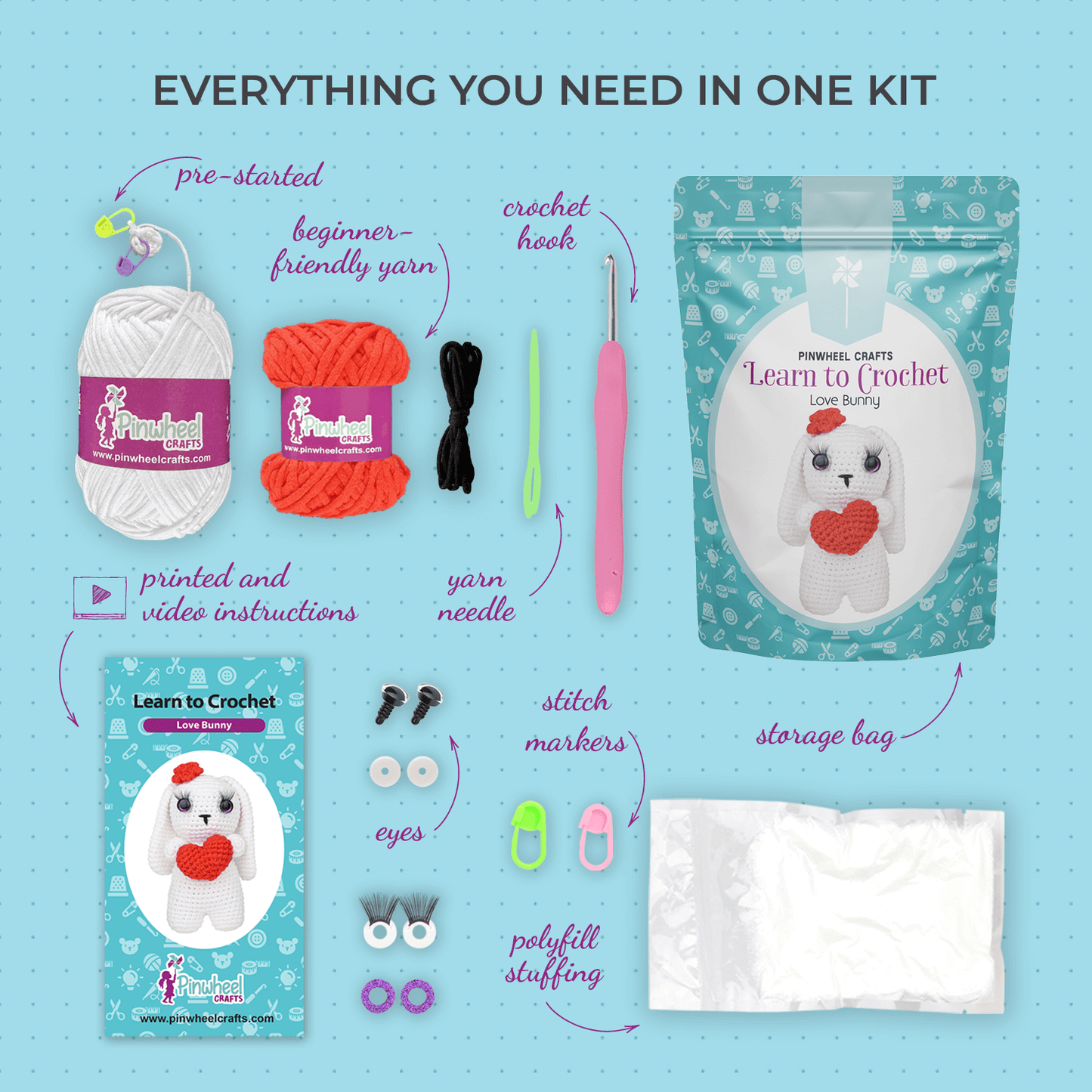 Love Bunny Crochet Kit