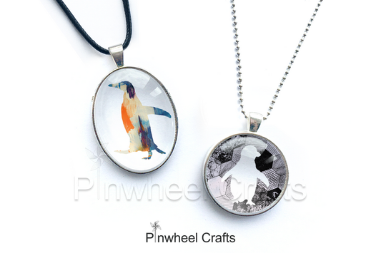 Pinwheel Crafts All-in-one Craft kits for Kids, Pendant Necklace Jewelry Kit, diy pendant ideas, how to make custom pendant jewelry, adorable penguin projects, indoor activities for kids