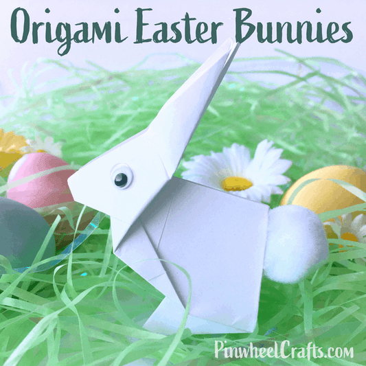Pinwheel Crafts All-in-one Craft kits for Kids, craft ideas for kids, easter craft ideas for kids, cute origami bunny, how to make paper rabbits, step by step origami instructions for beginners