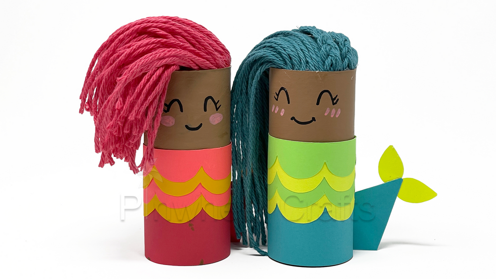 Step-By-Step Mermaid Toilet Paper Roll Craft Project