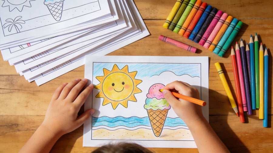 Creative Summer Coloring Pages for Kids
