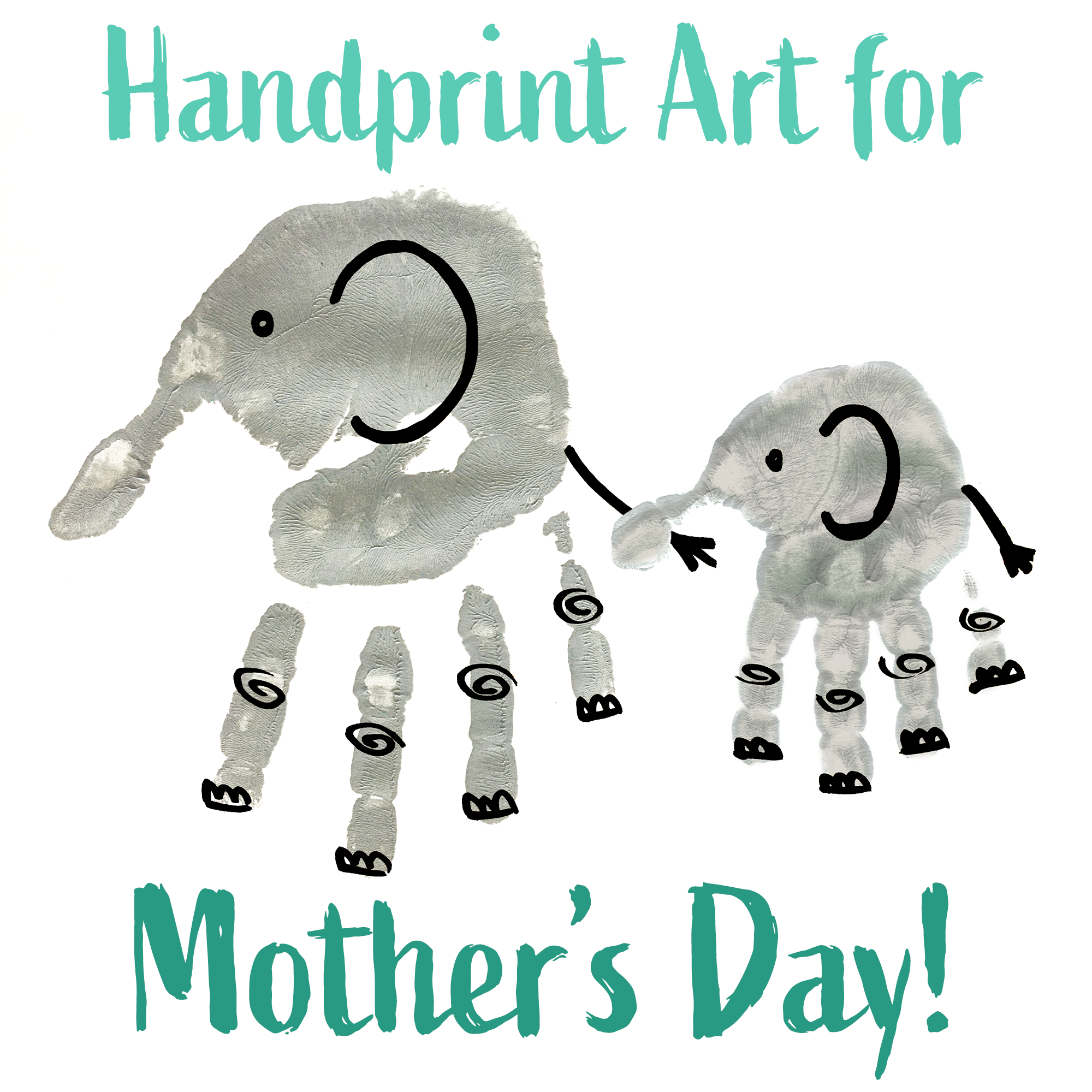 handprint art animals