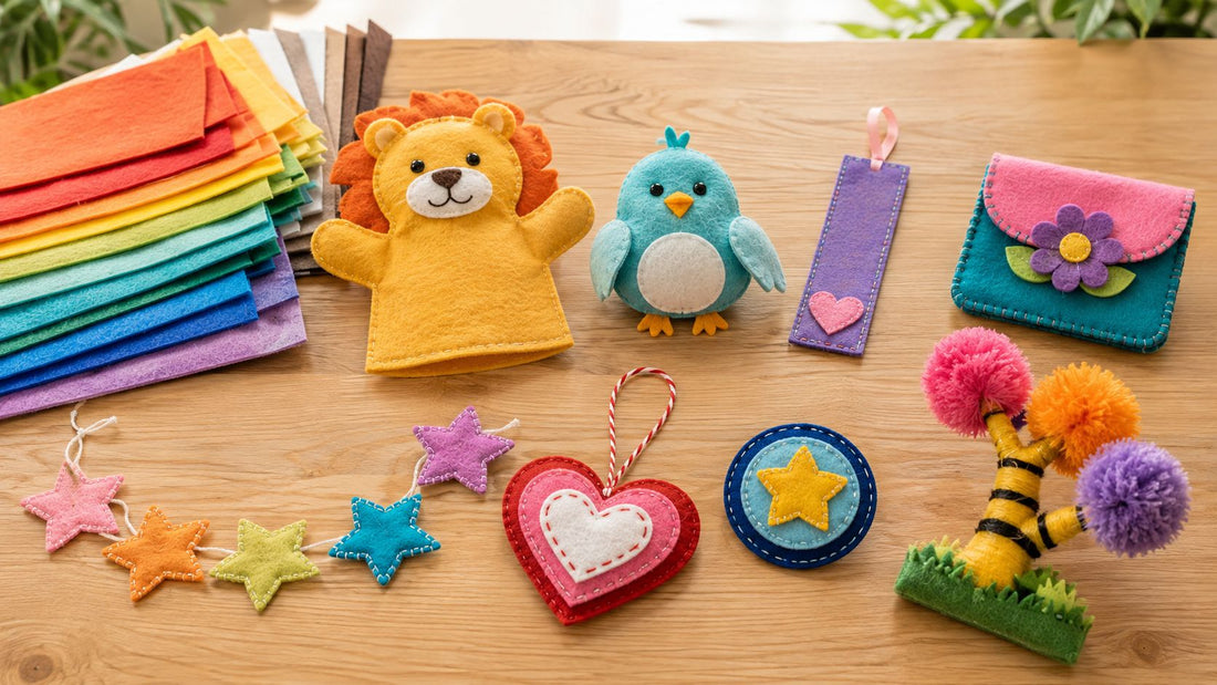 9 Easy Felt Crafts for Kids: No-Sew and Beginner Sewing Ideas