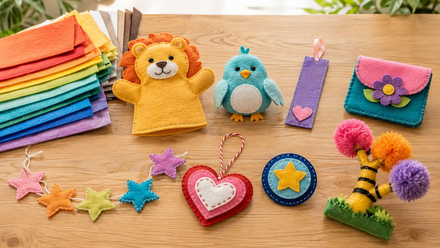9 Easy Felt Crafts for Kids: No-Sew and Beginner Sewing Ideas