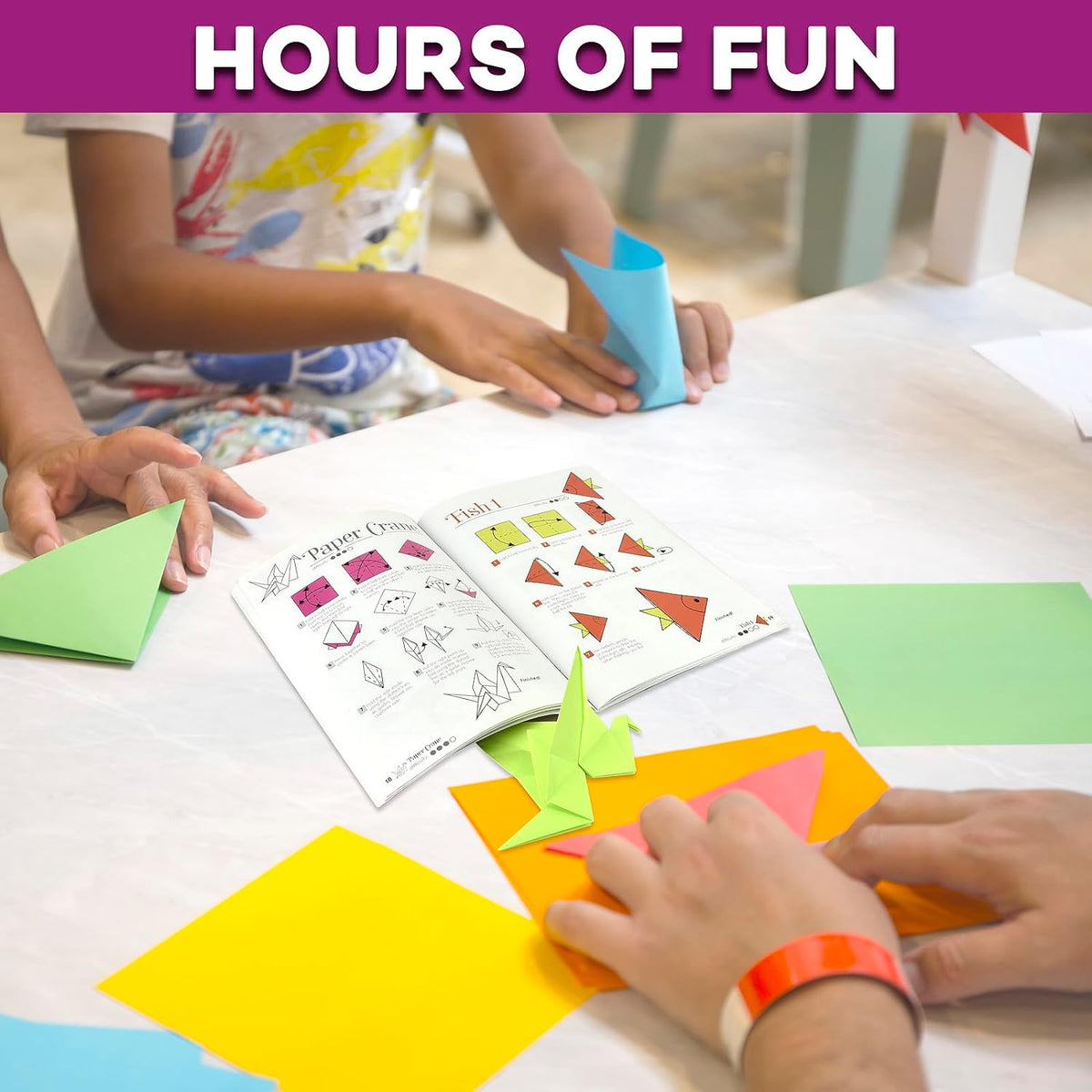 Origami Paper Kit for Kids (450 Sheets + 50 Projects)