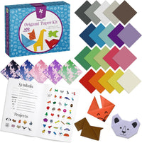 Origami Paper Kit for Kids (450 Sheets) + 50 Step-by-Step Projects