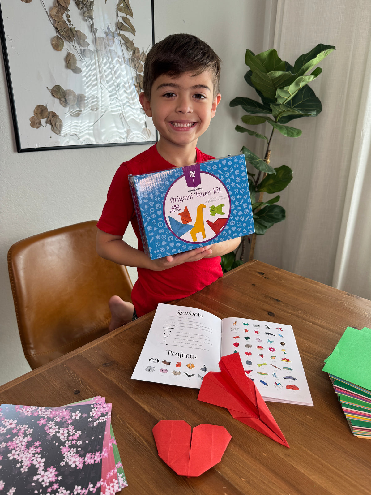 Origami Paper Kit for Kids (450 Sheets) + 50 Step-by-Step Projects