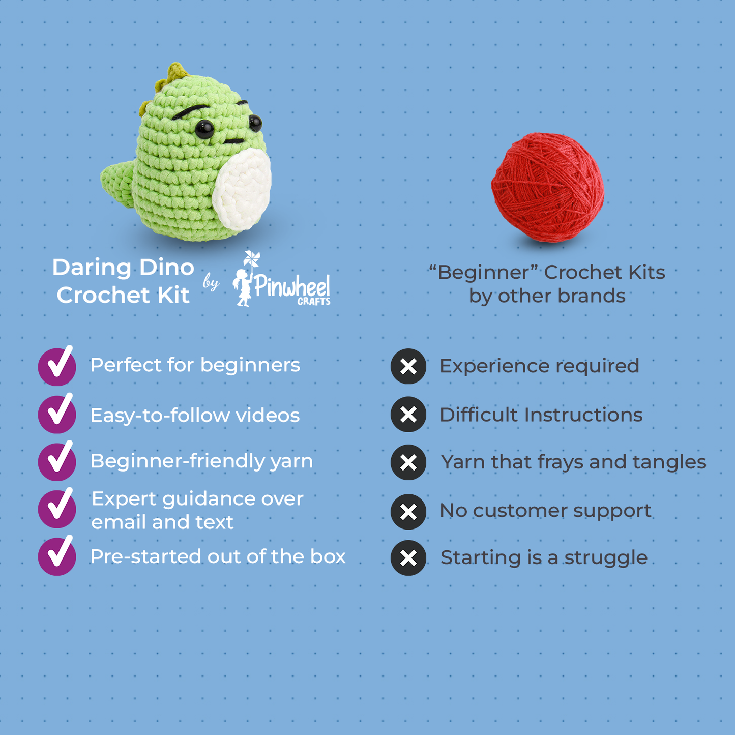 Daring Dino Crochet Kit