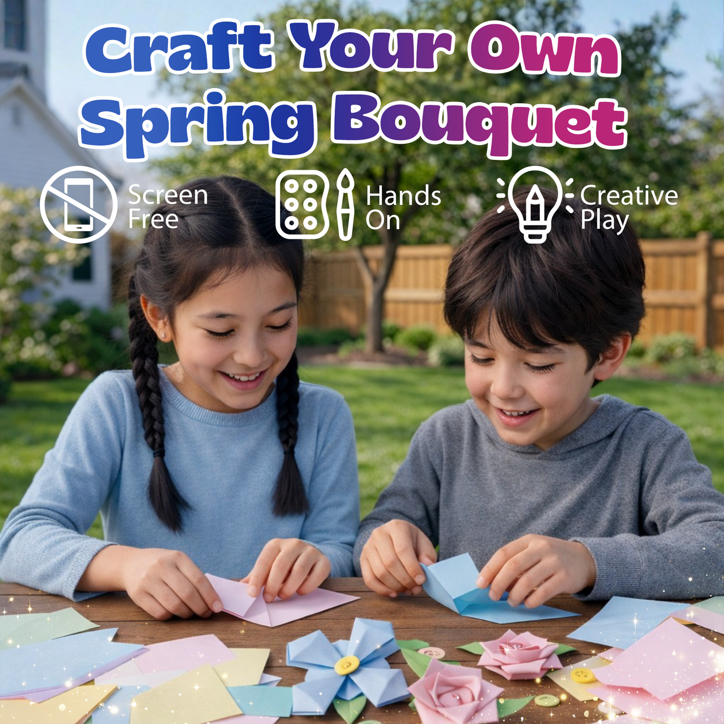 Flower Origami Kit - Spring Colors