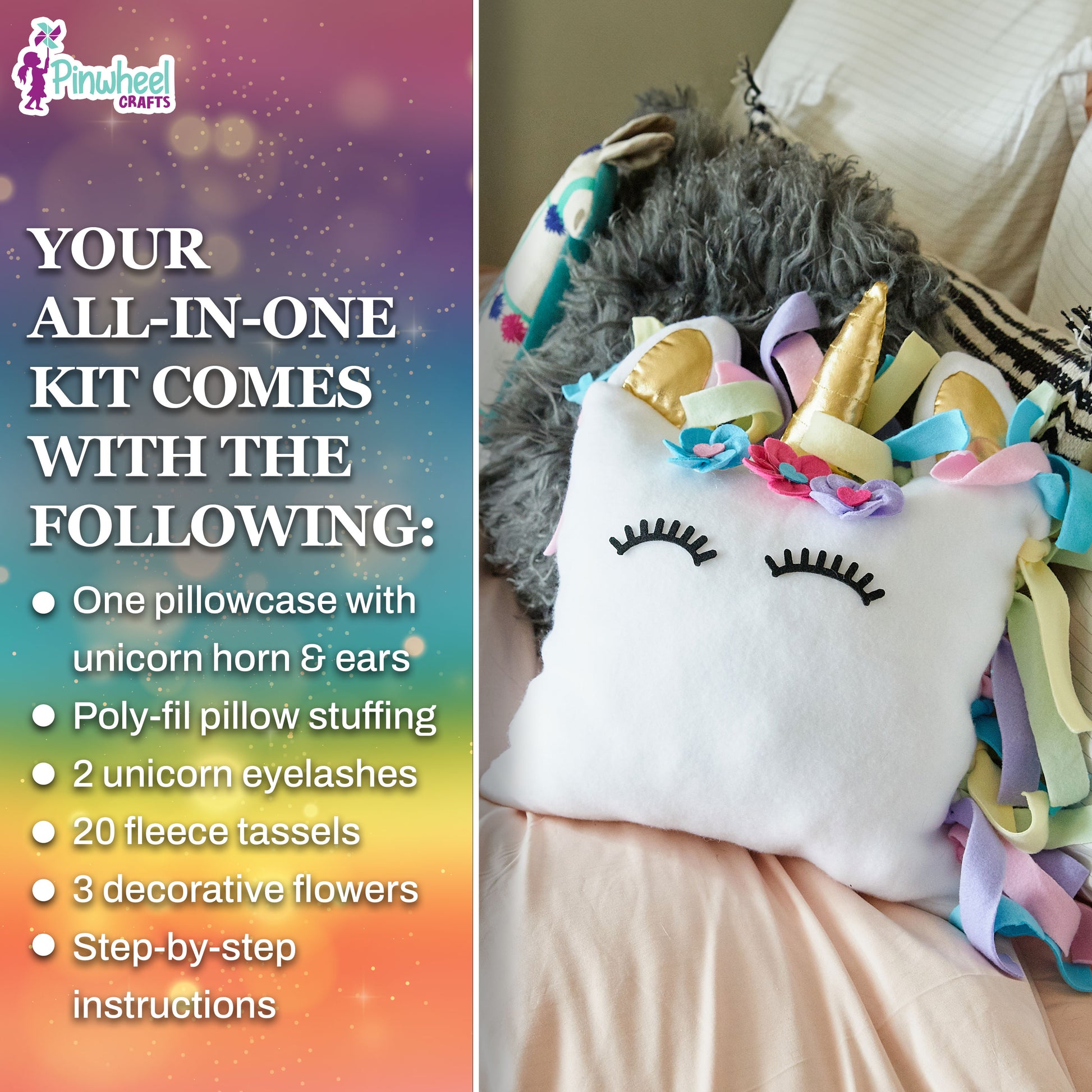 Sewing Craft Kit for Girls, Sew Art Kit, Kids Fairy Pillow - China
