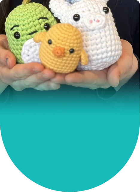 A palm-sized friend to tuck into an Easter basket or set on a desk