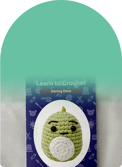 A printed pattern to hold, with a hook in hand instead of a screen