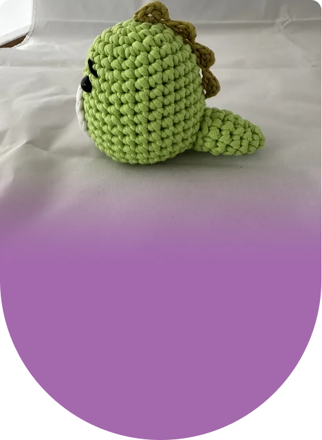 Worth the wait: 3 to 8 hours of stitching, then a dino to keep