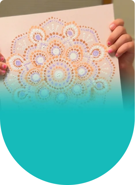 A finished mandala they will be proud to hang or give away