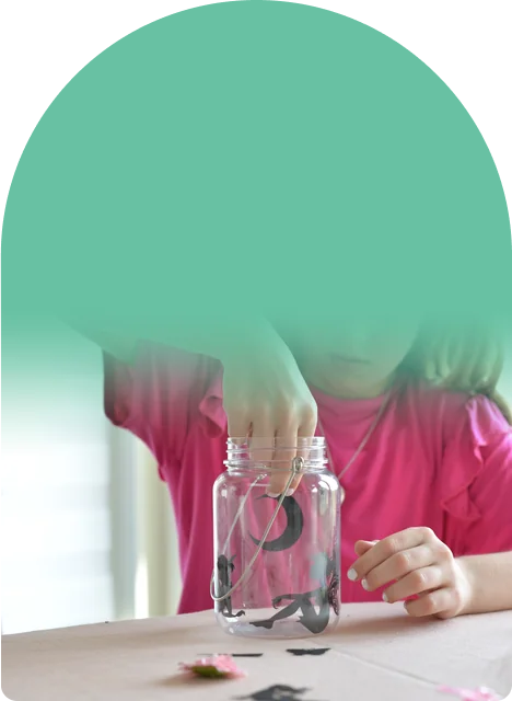 Screen-free focus, one fairy silhouette and one layer of tissue at a time