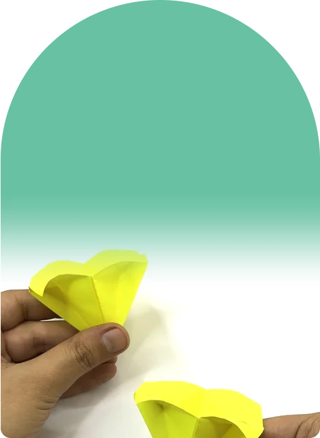 Screen-free time, shaping petals one fold at a time
