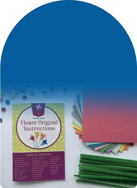 Paper, stems, buttons, jewels, a 30-project book, and 2 folding tools in one order