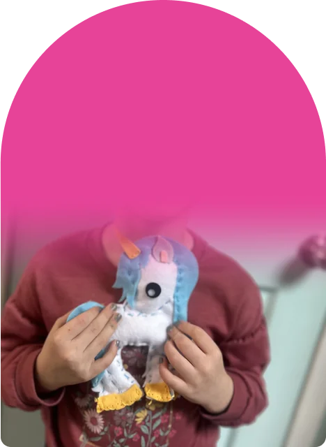 A fairy, a unicorn, and six more felt friends they stitch and stuff themselves