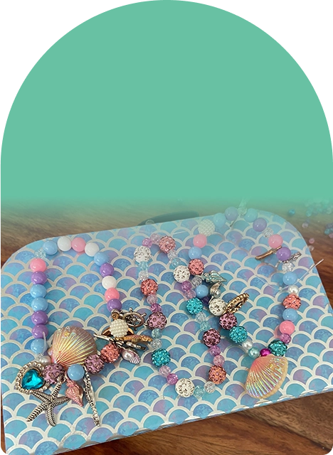 400+ beads and charms, so there is plenty left over to make the next one
