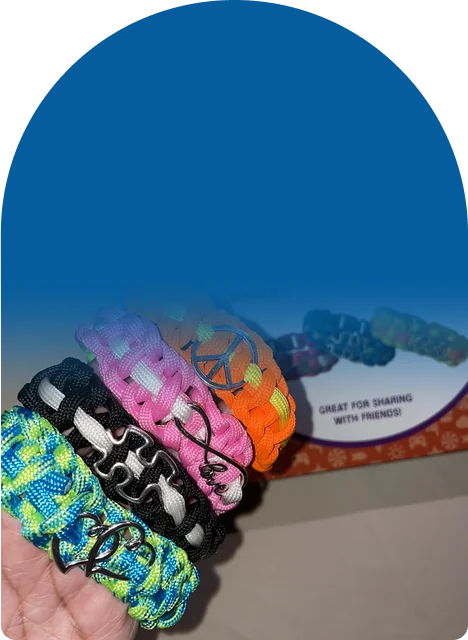 Paracord, buckles, charms, and instructions, all in one box