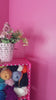 A creator unboxes the Love Bunny kit, crochets the pieces, and shows the finished white bunny