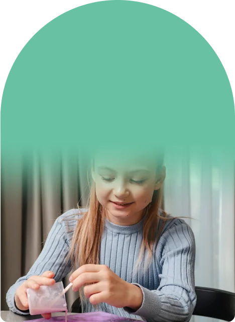 Screen-free focus, from mixing in a color to pouring every shape