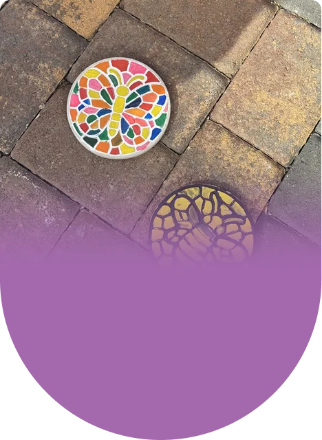 Made to last in your garden, with waterproof paints and durable cement stones
