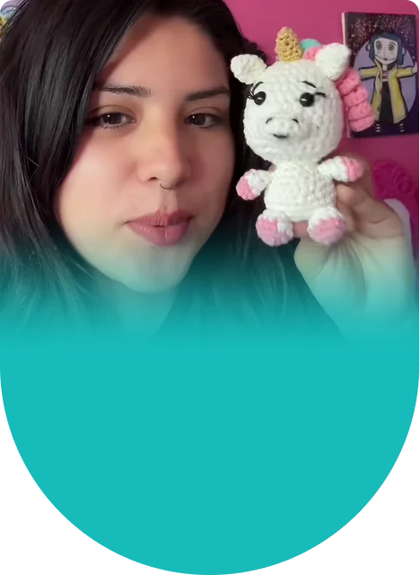 A sitting unicorn to keep for yourself or make as a gift