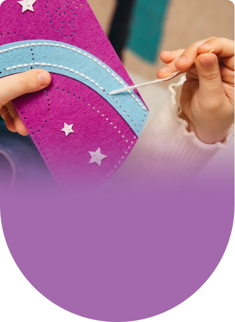 Worth the wait: stitch by stitch, the rainbow and the unicorn take shape