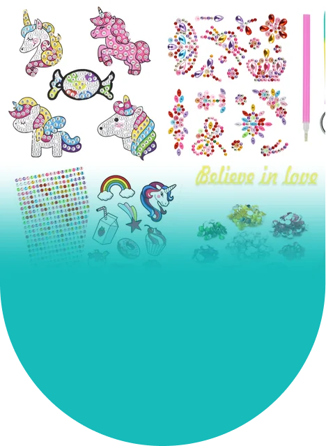 Unicorns and a candy to fill in, so every bottle is their own