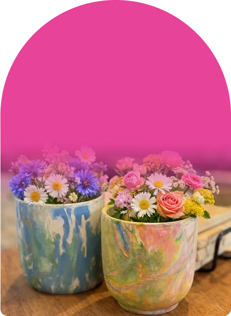 Every swirl lands differently, so no two planters ever match