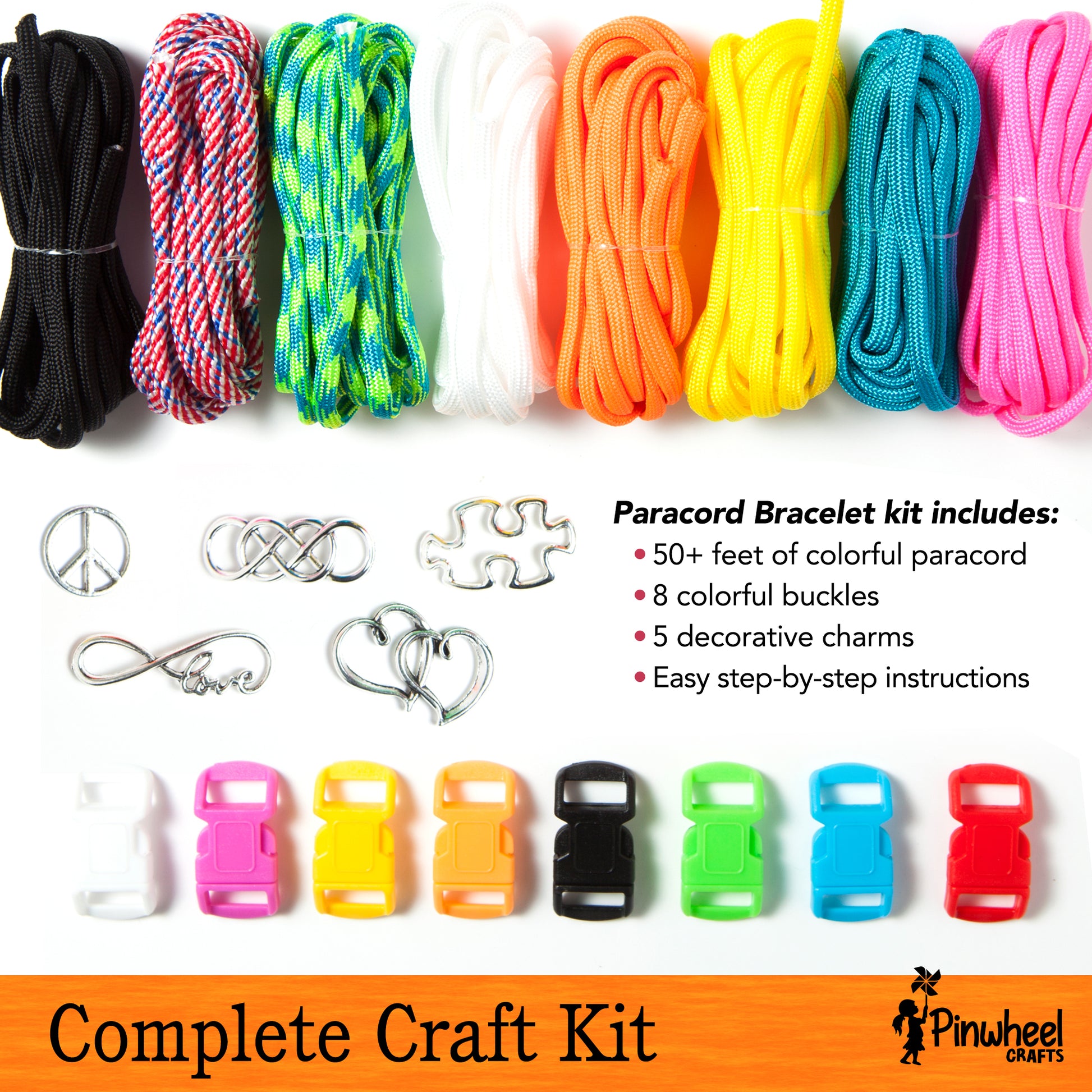 Paracord Bracelet Kit, Charms